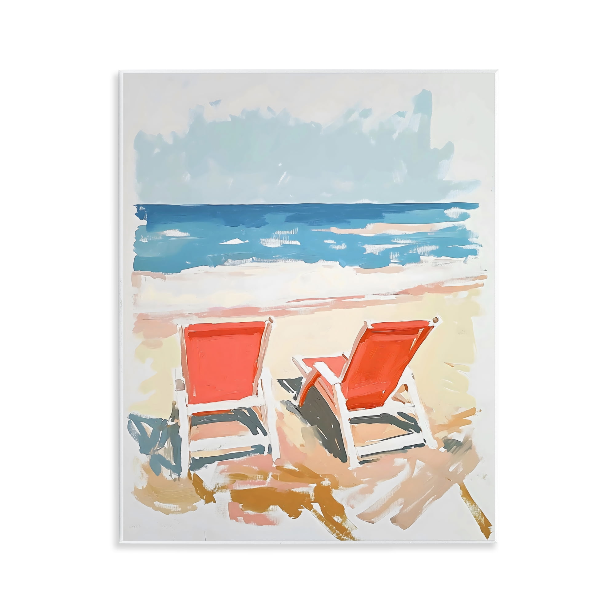 Stupell Industries Two Sunlit Beach Chairs Wall Plaque Art, design by The Prints Vibe