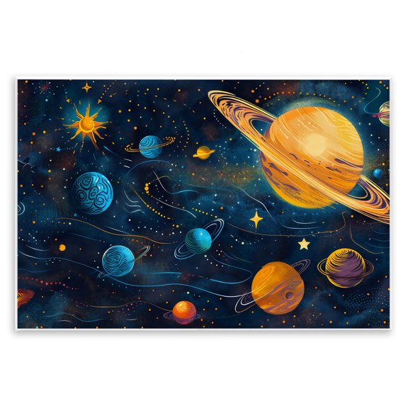 Stupell Industries Two Suns Galaxy Scene Wall Plaque Art, design by Creative Studio
