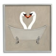 thumbnail image 1 of Stupell Industries Two Swans Heart Shape Bathtub Animals & Insects Painting Gray Framed Art Print Wall Art, 1 of 7