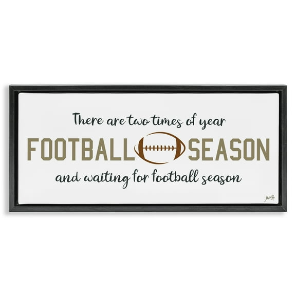 Stupell Industries Two Times of Year Sports Painting Black Floater Framed Art Print Wall Art, 25 x 11