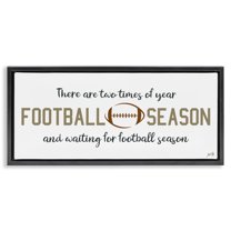 Stupell Industries Two Times of Year Sports Painting Black Floater Framed Art Print Wall Art, 25 x 11