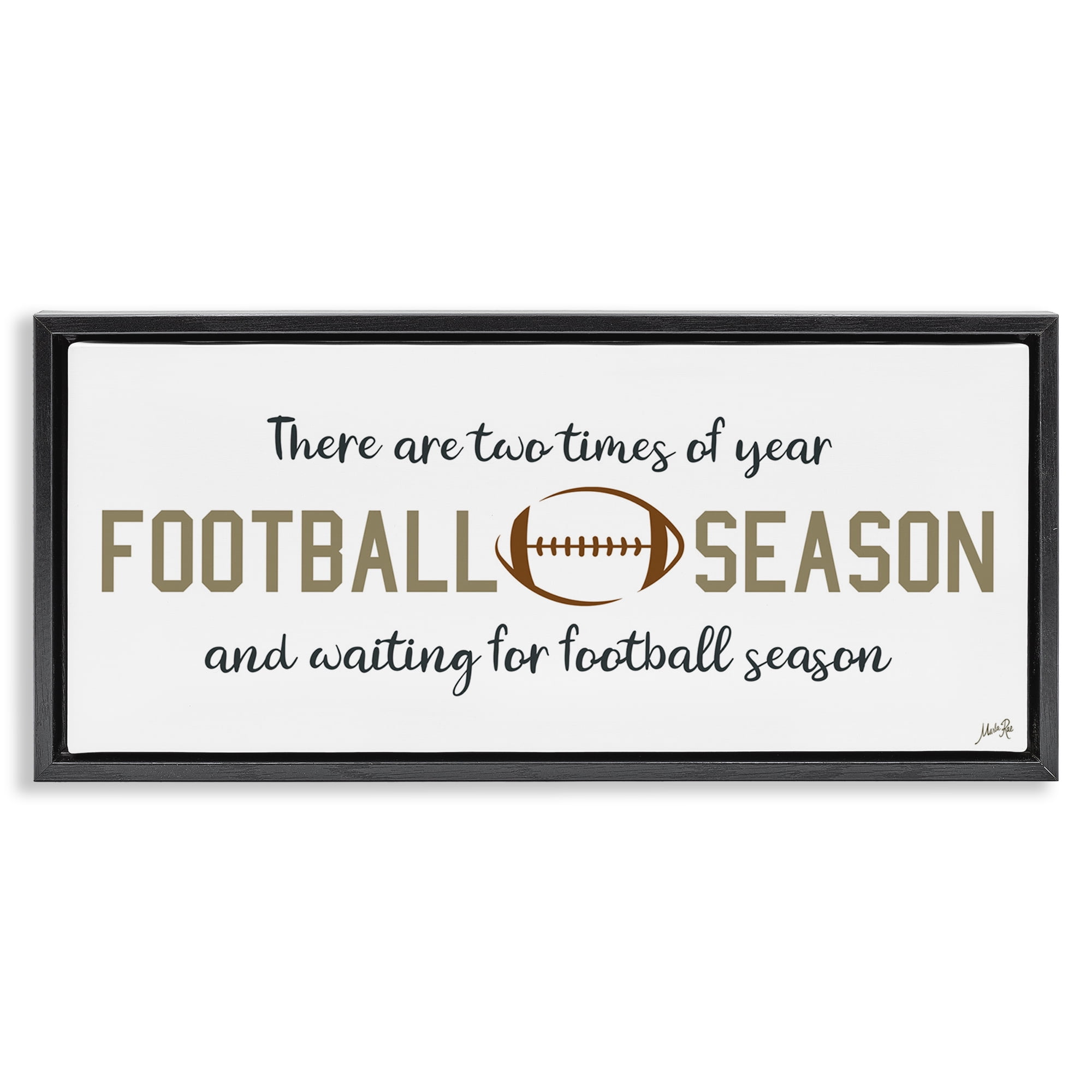 Stupell Industries Two Times of Year Sports Painting Black Floater Framed Art Print Wall Art, 31 x 14