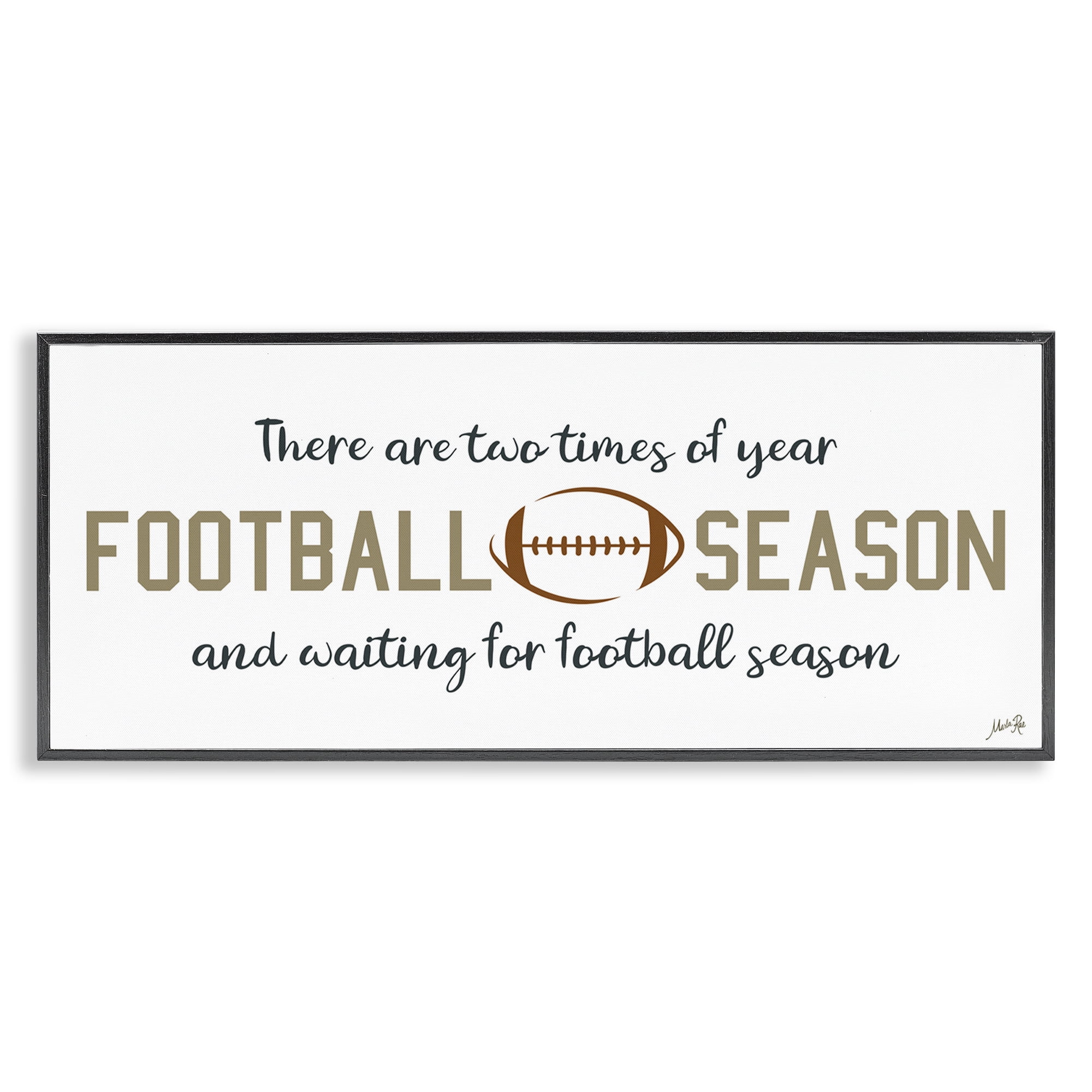 Stupell Industries Two Times of Year Sports Painting Black Framed Art Print Wall Art, 24 x 10