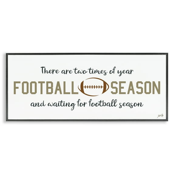 Stupell Industries Two Times of Year Sports Painting Black Framed Art Print Wall Art, 24 x 10