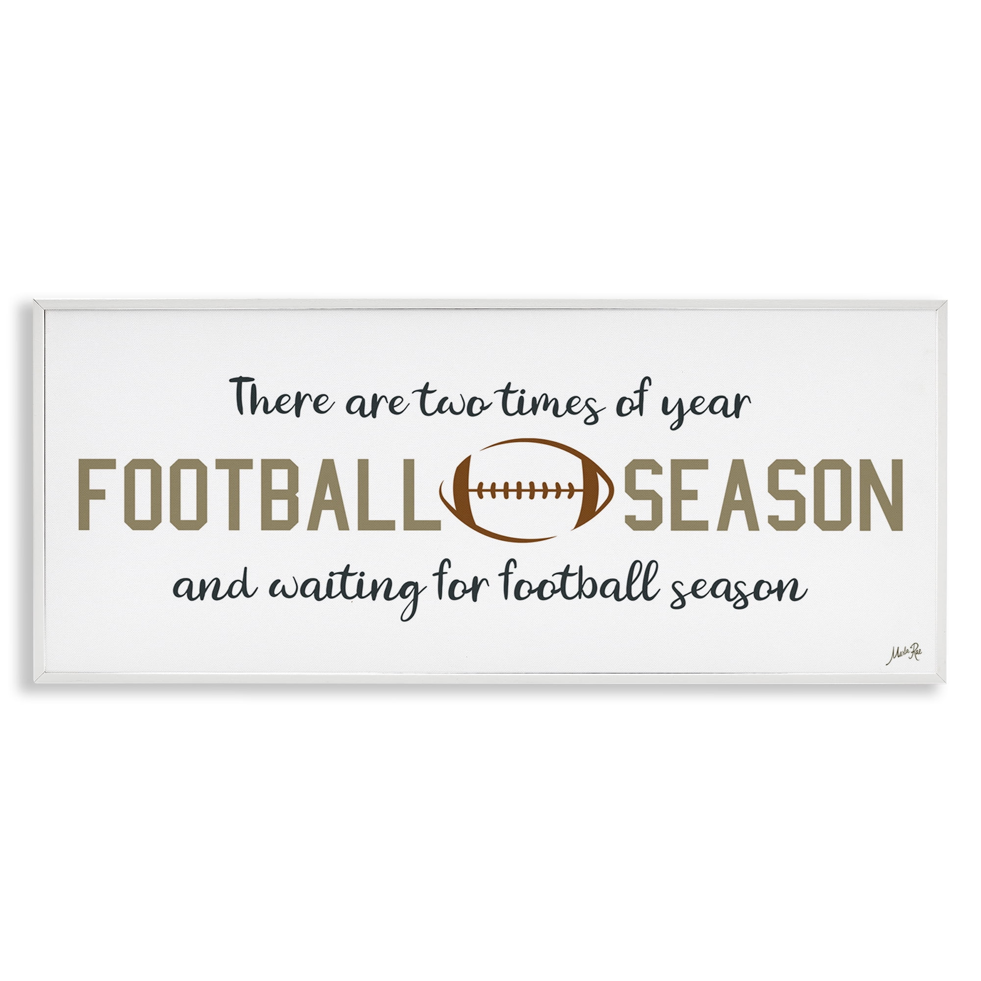 Stupell Industries Two Times of Year Sports Painting White Framed Art Print Wall Art, 24 x 10