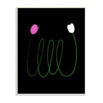 Stupell Industries Two Tulips Abstraction Modern Linework Connection Abstract Painting Unframed Art Print Wall Art, 10 x 15