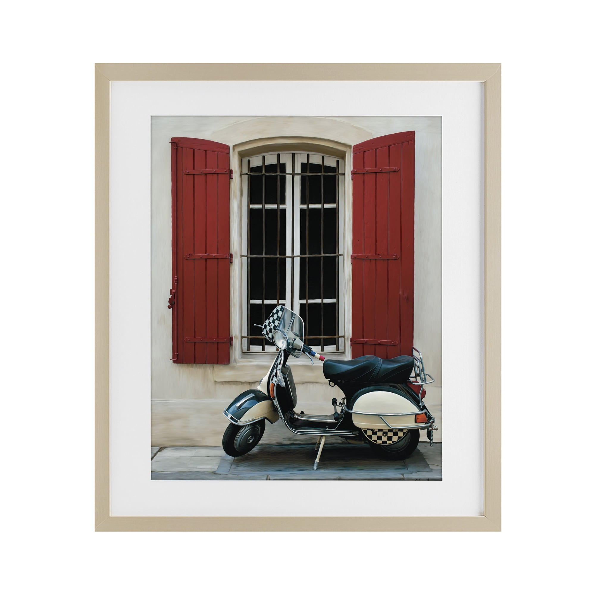 Stupell Industries Two Wheel Dream Birch Framed Print Under Glass, design by Renel Peters