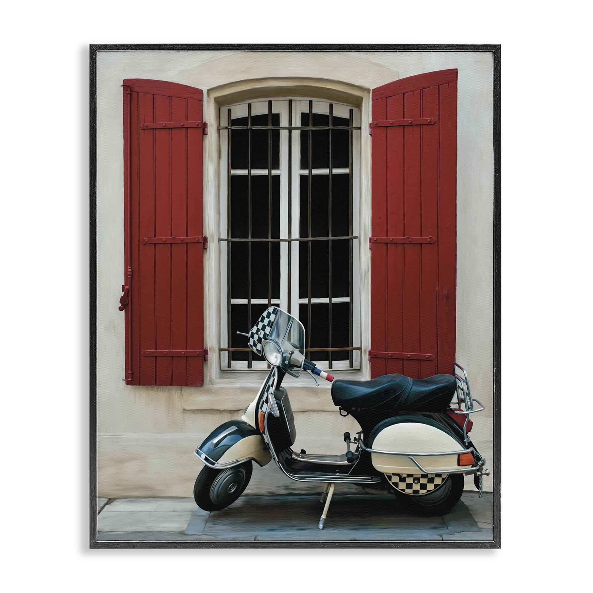 Stupell Industries Two Wheel Dream Black Framed Giclee Art, design by Renel Peters