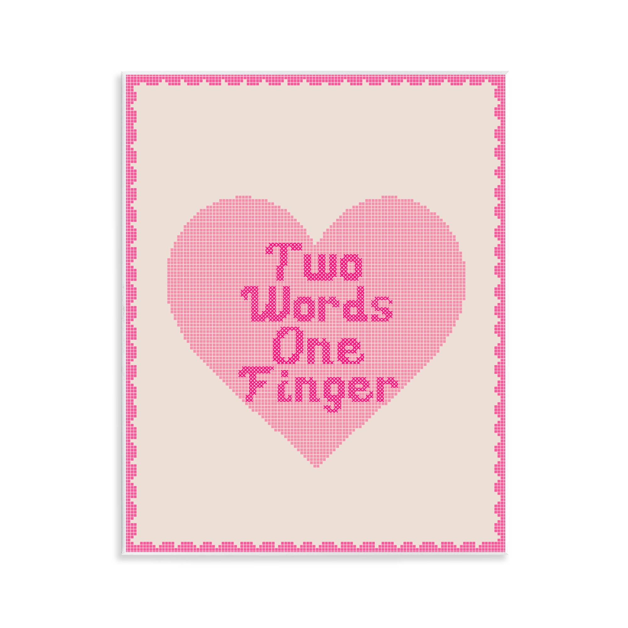 Stupell Industries Two Words One Finger Heart Wall Plaque Art, design by Lil' Rue
