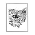 thumbnail image 1 of Stupell Industries Typography Cities Ohio State Graphic Art Gray Framed Art Print Wall Art, Design by The Saturday Evening Post, 1 of 7