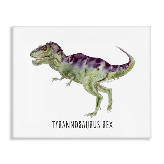 Stupell Industries Traditional Tyrannosaurus Rex Dinosaur Learning Canvas Art, 20 x 16, by Brett Blumenthal