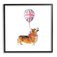 thumbnail image 1 of Stupell Industries UK Royal Corgi Dog Balloon Graphic Art Black Framed Art Print Wall Art, Design by Amelia Noyes, 1 of 7