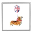 thumbnail image 1 of Stupell Industries UK Royal Corgi Dog Balloon Graphic Art Gray Framed Art Print Wall Art, Design by Amelia Noyes, 1 of 7