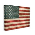thumbnail image 1 of Stupell Industries US American Flag Wood Textured Design Canvas Wall Art by Luke Wilson, 1 of 6