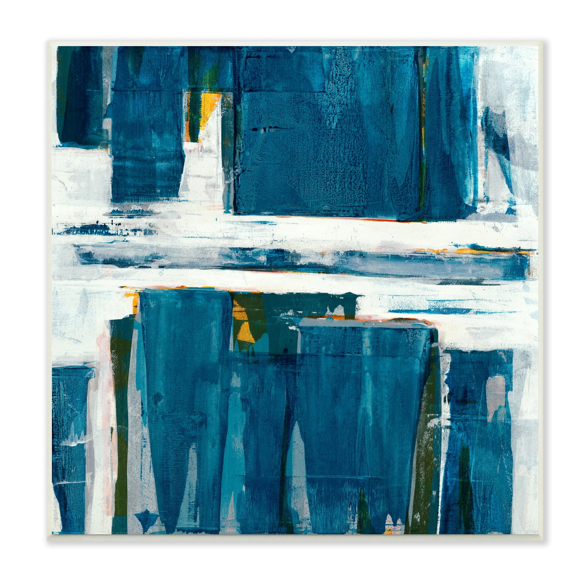 Stupell Industries Ultramarine Pier White Sea Flood Abstract Nature,12 x 12, Design by Jeff Iorillo