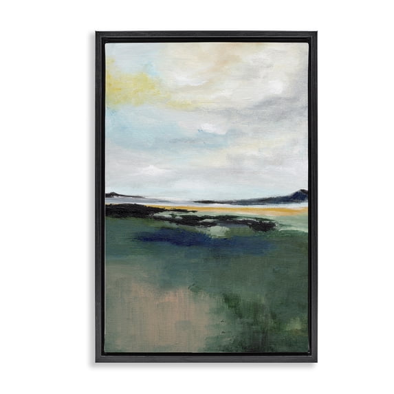 Stupell Industries Umber Landscape Illusion Black Framed Floater Canvas Wall Art design by 1x, 25 x 17