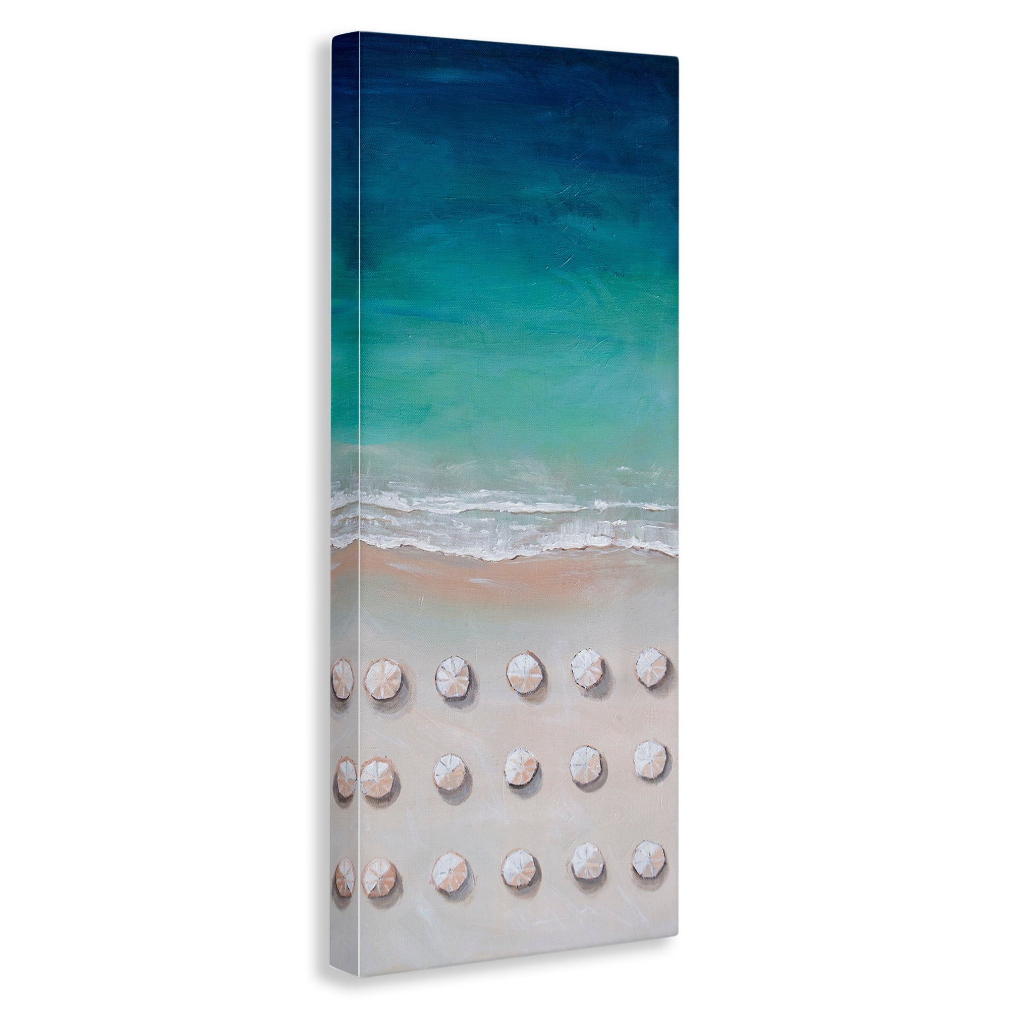 Deep Blue Waters Coastal Canvas Wall Art, 13 x 30
