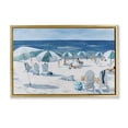 thumbnail image 1 of Stupell Industries Coastal Umbrella Beach Coastal Scene Gold Floating Frame Canvas Art, 25 x 17, by Lorenzo Collective, 1 of 8
