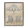 thumbnail image 1 of Stupell Industries Coastal Umbrella & Chairs Drawing Gray Floating Frame Canvas Art, 17 x 21, by Patti Bishop, 1 of 8