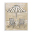 thumbnail image 1 of Stupell Industries Coastal Umbrella & Chairs Drawing White Framed Giclee Art, 11 x 14, by Patti Bishop, 1 of 6