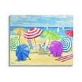 thumbnail image 1 of Stupell Industries Umbrella Coast Vibrant Beach Landscape Painting Gallery Wrapped Canvas Print Wall Art, Design by Paul Brent, 1 of 7