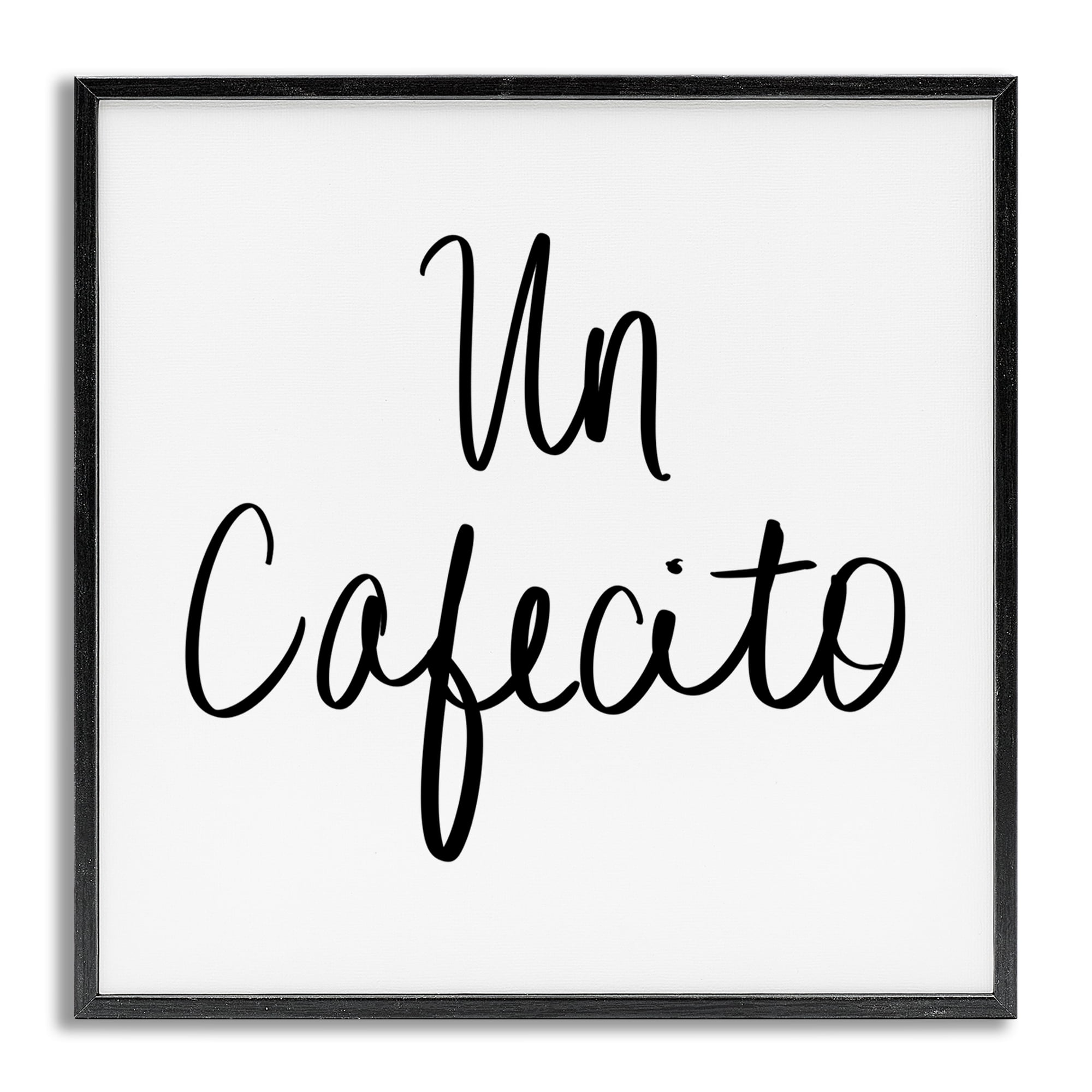 Stupell Industries Un Cafecito Diseño Minimalista Food & Beverage Painting Gray Framed Art Print Wall Art, 17 x 17