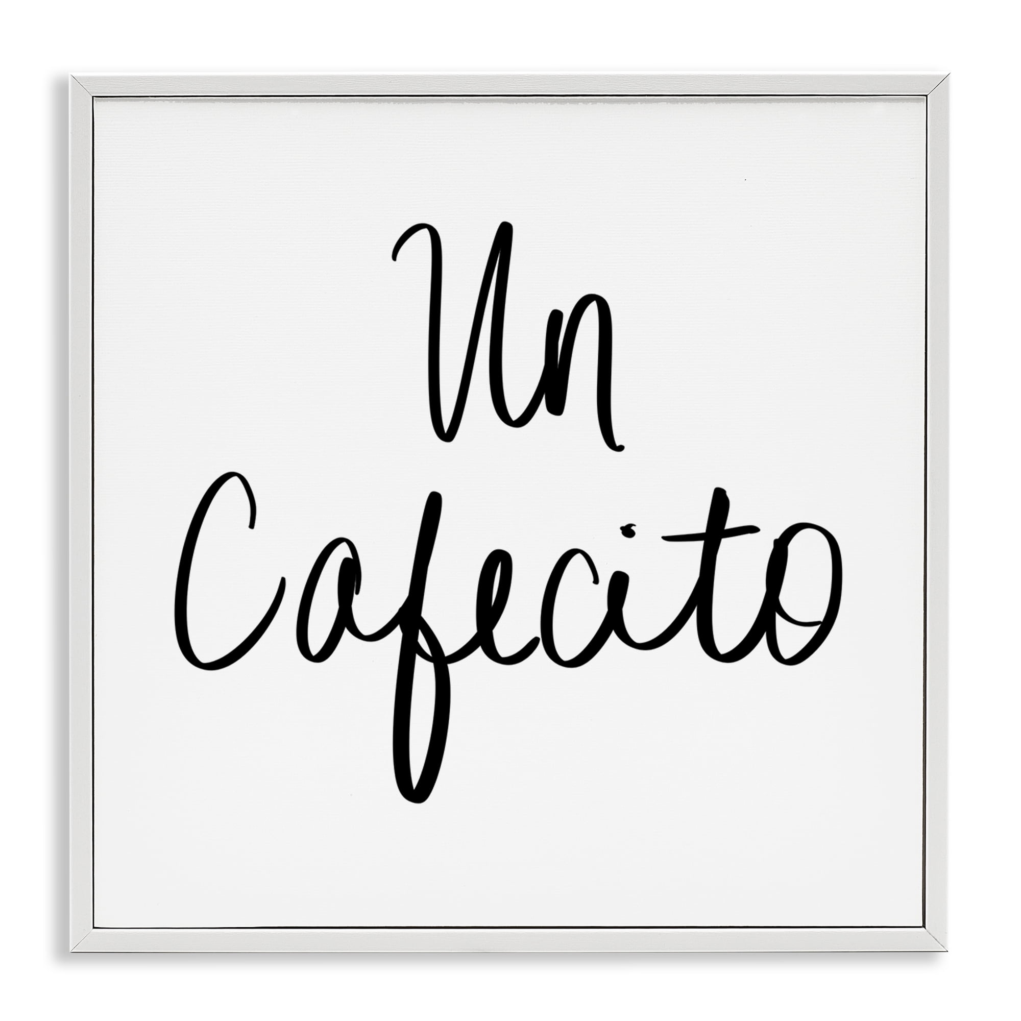 Stupell Industries Un Cafecito Diseño Minimalista Food & Beverage Painting White Framed Art Print Wall Art, 12 x 12