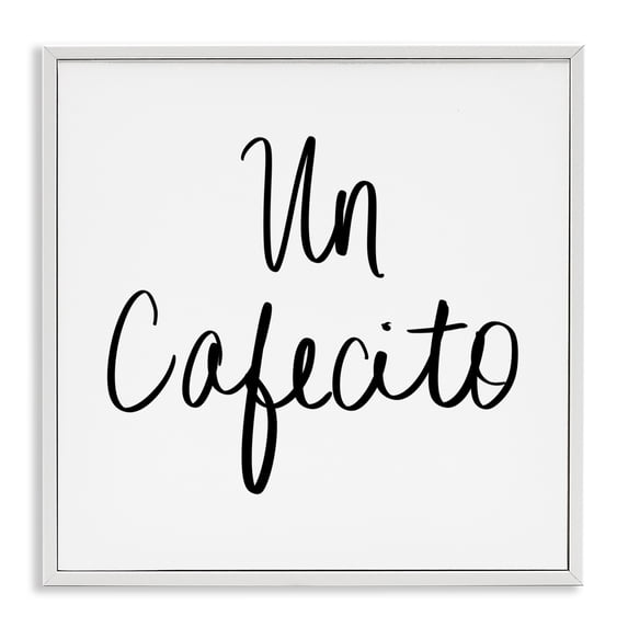 Stupell Industries Un Cafecito Diseño Minimalista Food & Beverage Painting White Framed Art Print Wall Art, 12 x 12