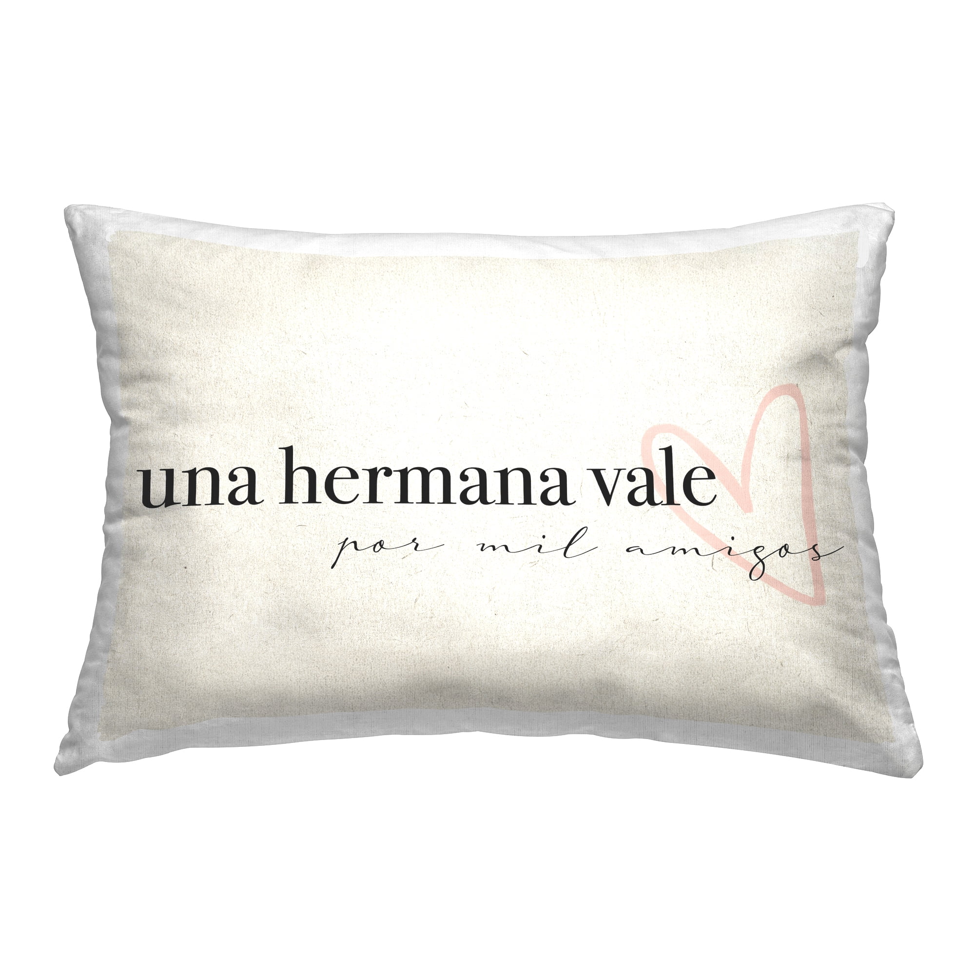 Stupell Industries Una Hermana Vale Decorative Printed Throw Pillow, 14 x 7 x 20