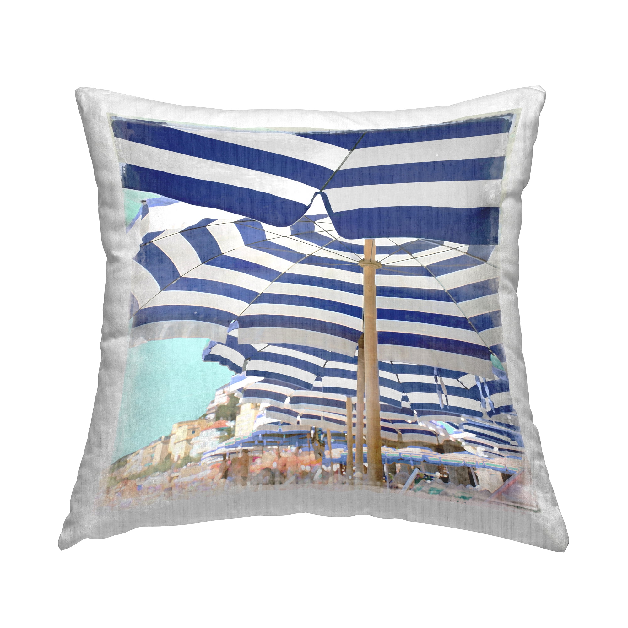 Stupell Industries Under Beach Umbrellas Decorative Printed Throw Pillow Design by Charlie Carter.