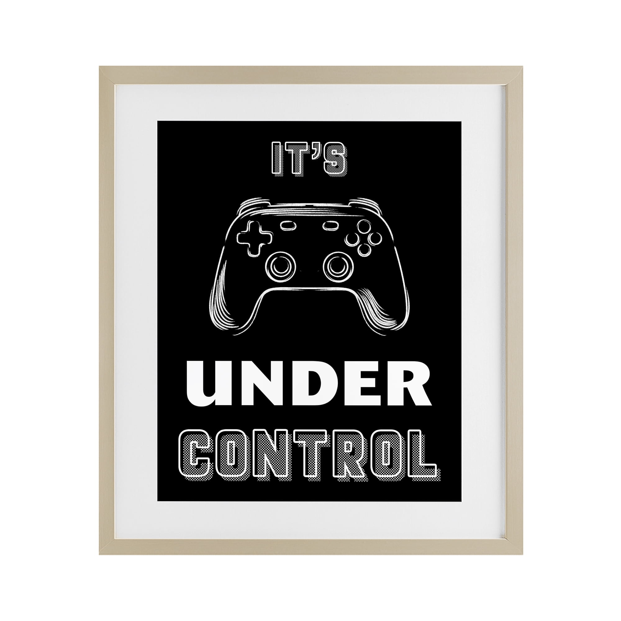 Stupell Industries Under Control Gamer Birch Framed Print Under Glass, design by Marcus Prime