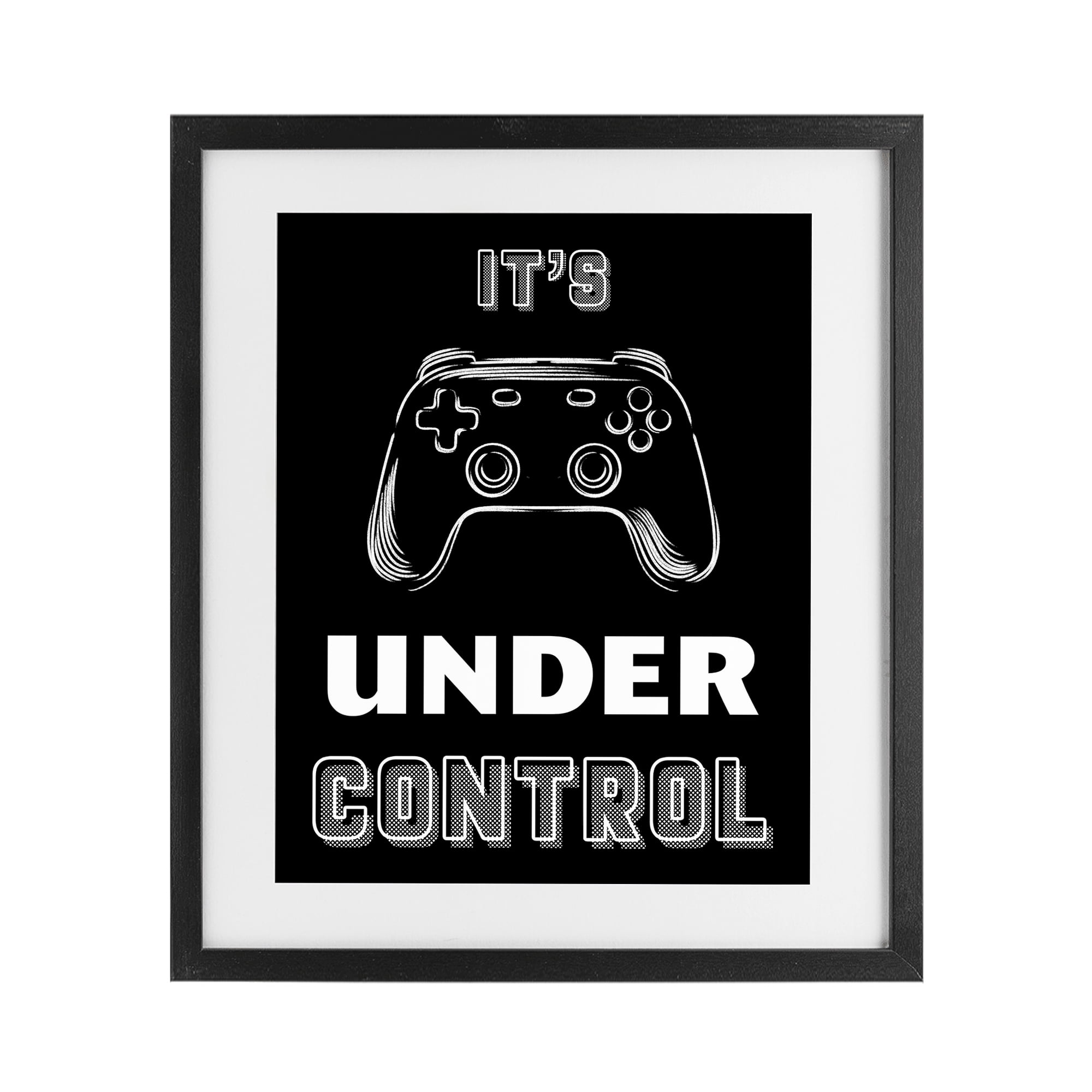 Stupell Industries Under Control Gamer Black Framed Print Under Glass, design by Marcus Prime
