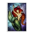 thumbnail image 1 of Stupell Industries Undersea Dreaming Mermaid Fantasy & Sci-Fi Painting White Framed Art Print Wall Art, 20 x 30, 1 of 8