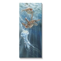 Stupell Industries Underwater Jellyfish & Turtles Coastal Painting Gallery Wrapped Canvas Print Wall Art