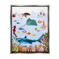thumbnail image 1 of Stupell Industries Underwater Marine Life Animals & Insects Painting Gray Floater Framed Canvas Art Print Wall Art, 25 x 31, 1 of 10