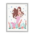 thumbnail image 1 of Stupell Industries Underwater Scene Mermaid Bubbles Graphic Art Gray Framed Art Print Wall Art, Design by Aralma, 1 of 7