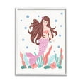 thumbnail image 1 of Stupell Industries Underwater Scene Mermaid Bubbles Graphic Art White Framed Art Print Wall Art, Design by Aralma, 1 of 7