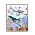 thumbnail image 1 of Stupell Industries Underwater Sea Animals Animals & Insects Painting Gray Framed Art Print Wall Art, 11 x 14, 1 of 9