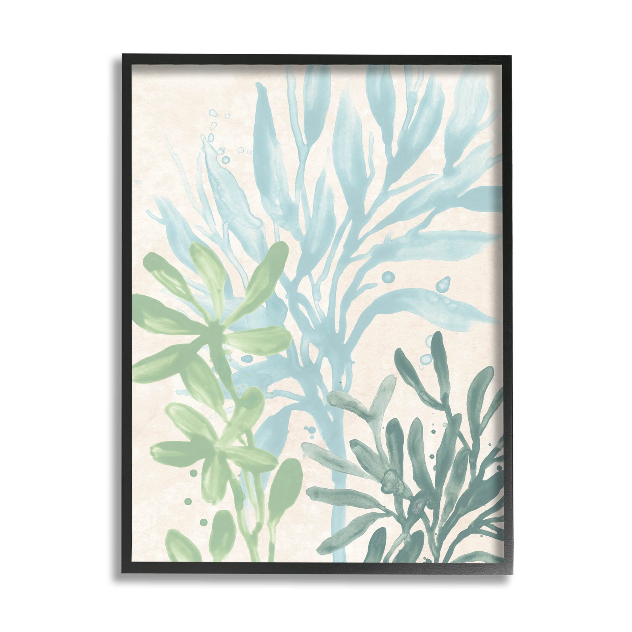 Stupell Industries Underwater Seaweed Botanicals Graphic Art Black Framed Art Print Wall Art, Design by June Erica Vess