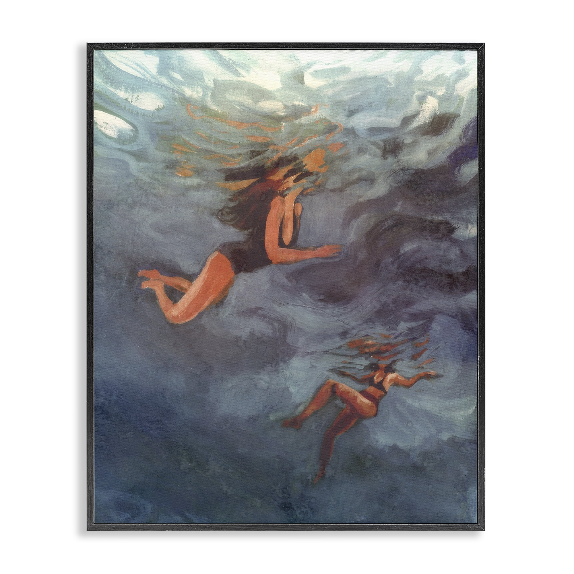 Stupell Industries Underwater Summer's Dance Black Framed Giclee Art, design by Victoria Barnes