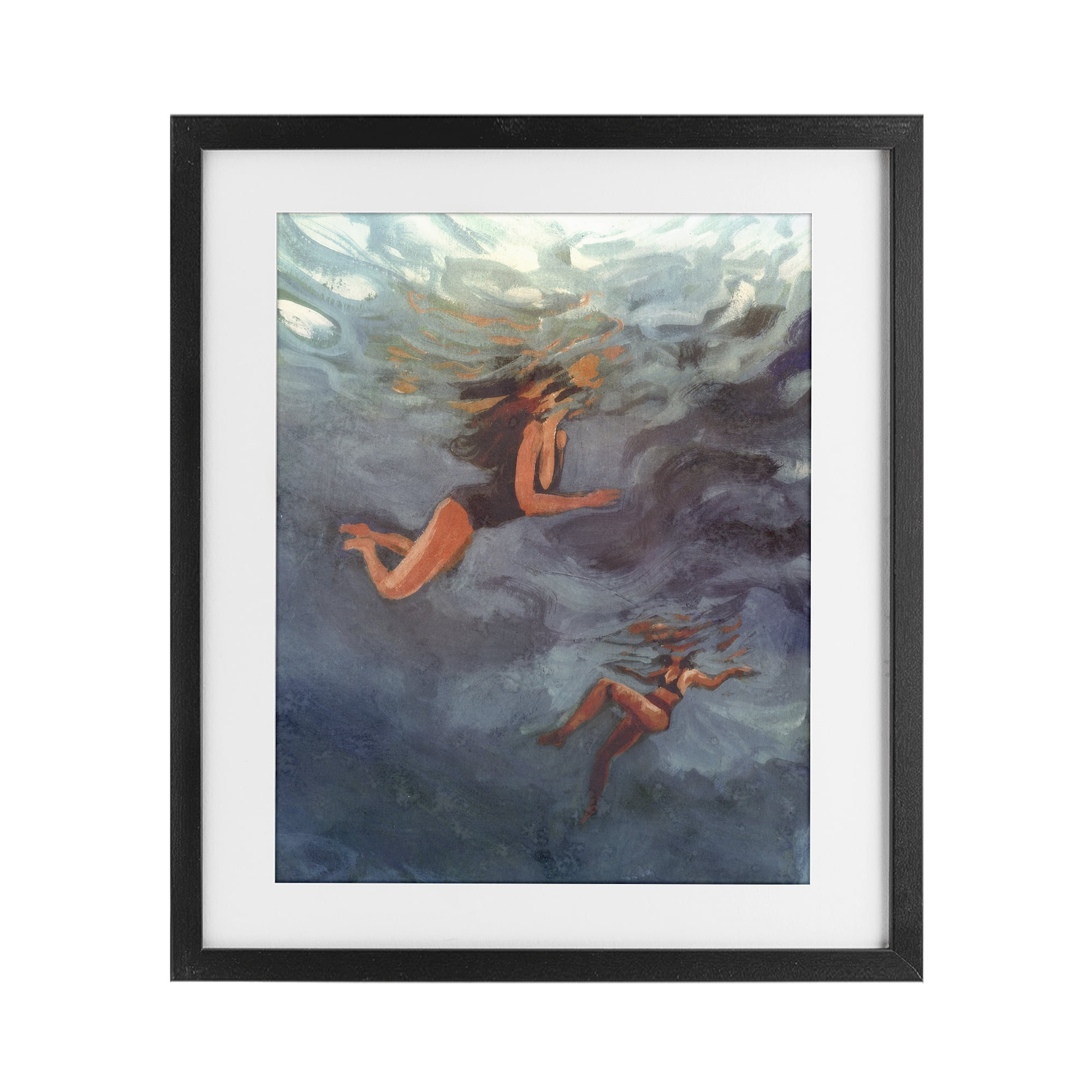 Stupell Industries Underwater Summer's Dance Black Framed Print Under Glass, design by Victoria Barnes