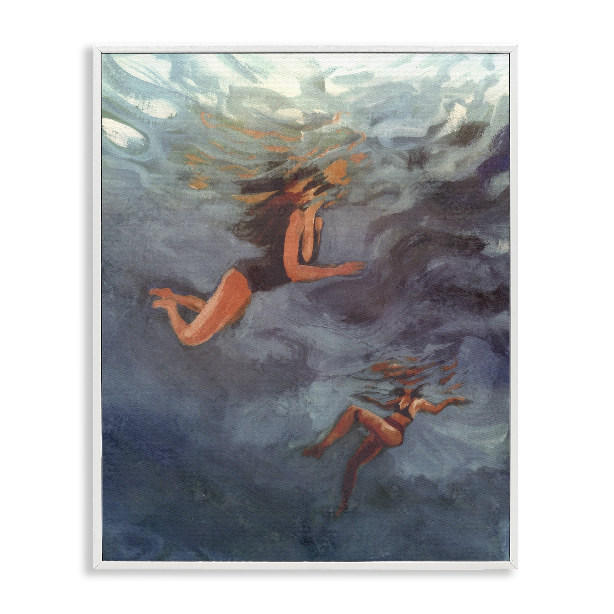 Stupell Industries Underwater Summer's Dance White Framed Giclee Art, design by Victoria Barnes