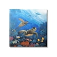 thumbnail image 1 of Stupell Industries Underwater Turtles & Fish Coastal Painting Gallery Wrapped Canvas Print Wall Art, 1 of 5