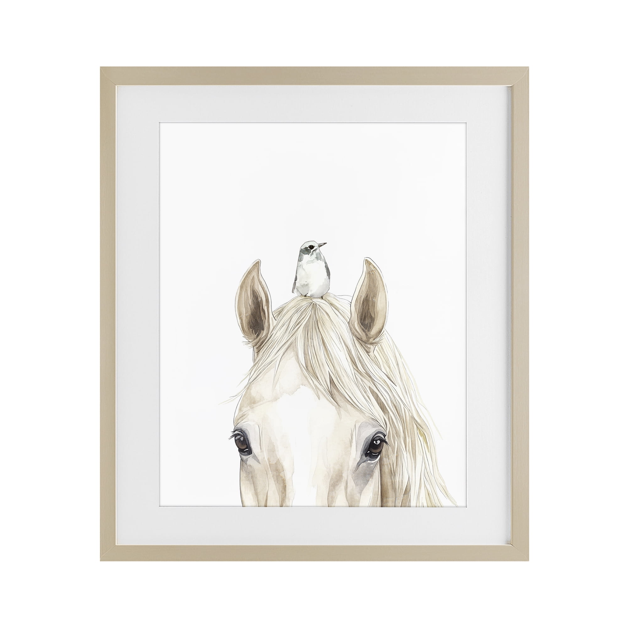 Stupell Industries Unexpected Guest Animals Birch Framed Print Under Glass, design by Svetlana Aleynikova