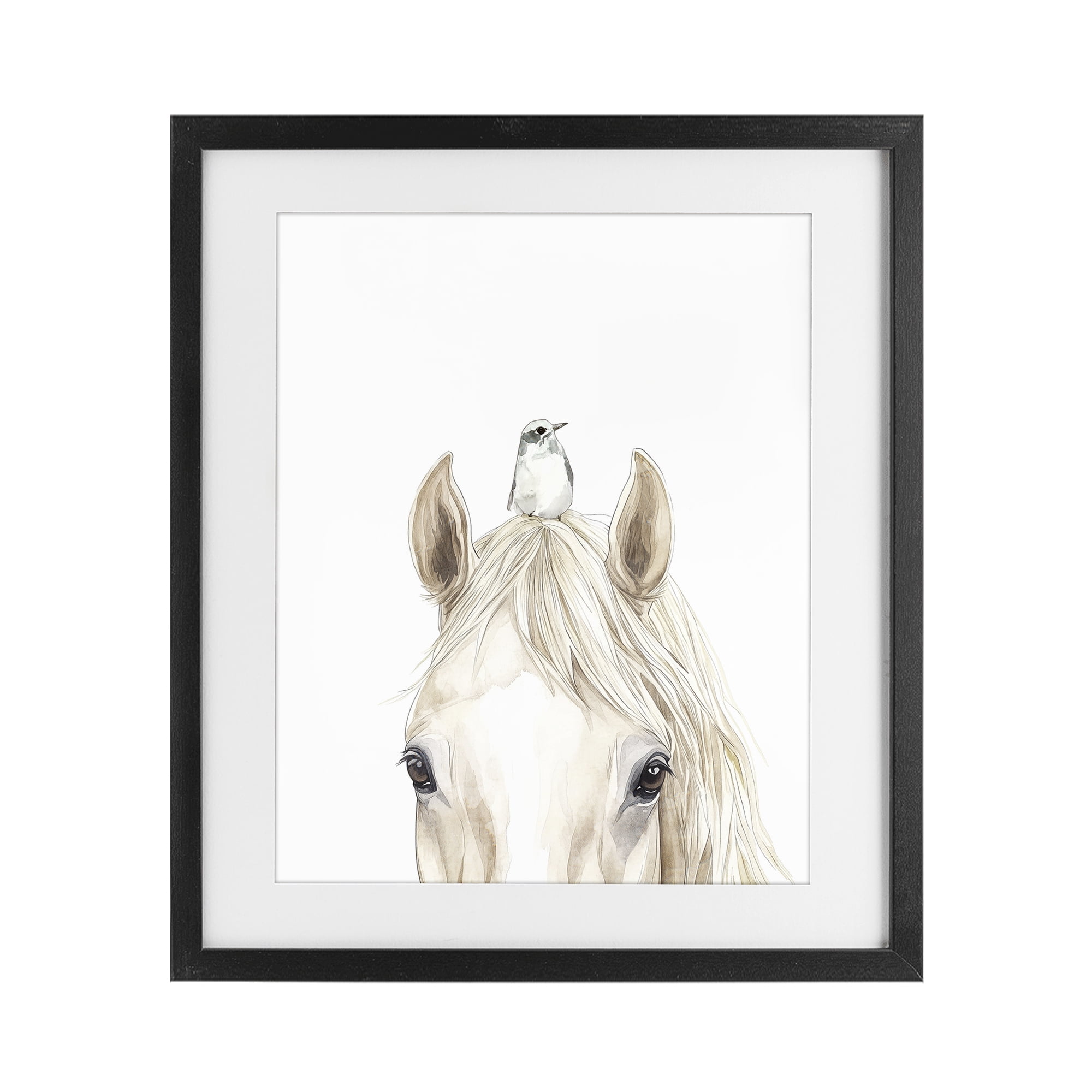 Stupell Industries Unexpected Guest Animals Black Framed Print Under Glass, design by Svetlana Aleynikova