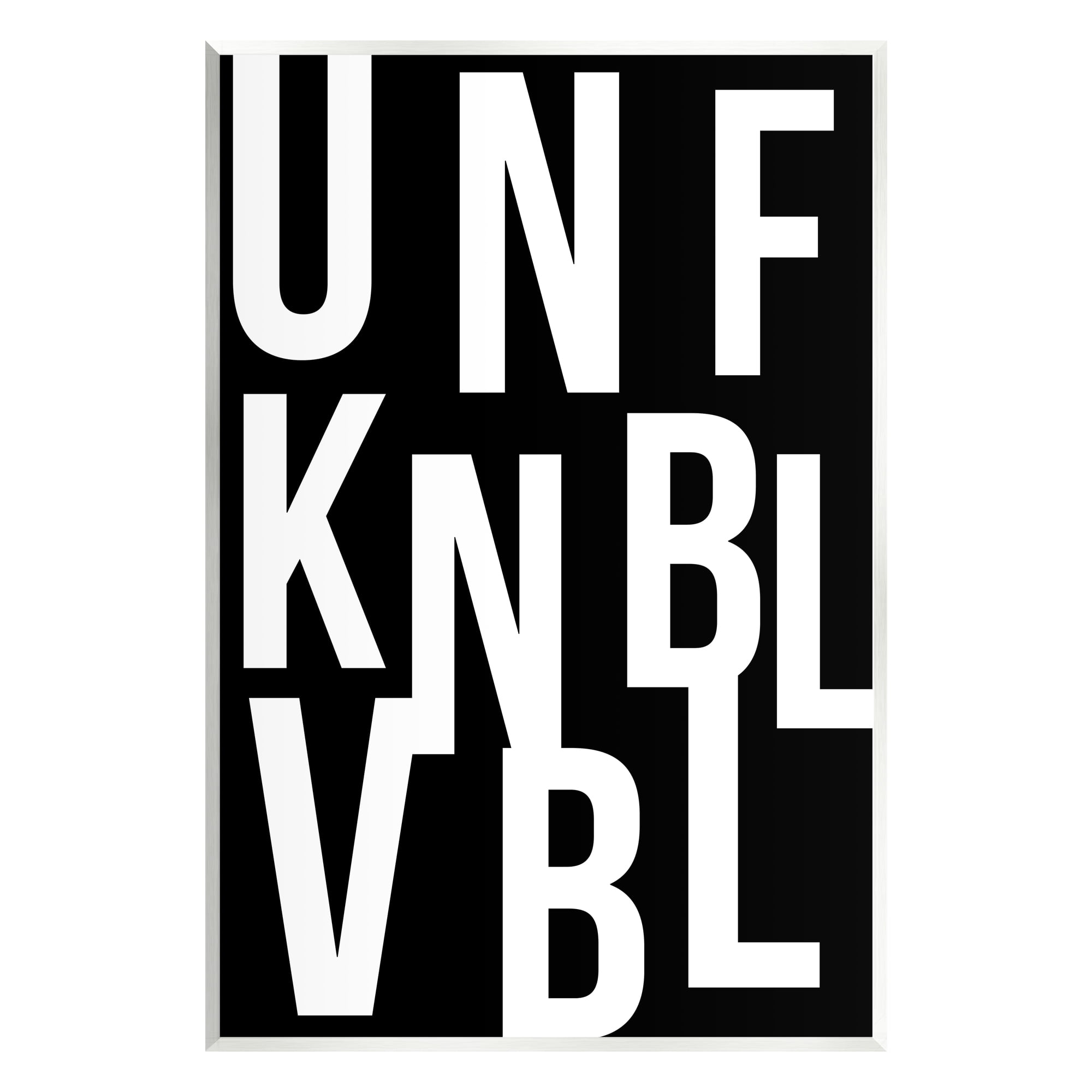 Stupell Industries Unfknblvbl Funny Acronym Inspirational Painting Unframed Art Print Wall Art, 10 x 15