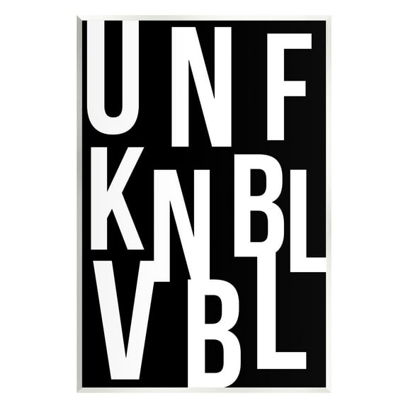Stupell Industries Unfknblvbl Funny Acronym Inspirational Painting Unframed Art Print Wall Art, 10 x 15