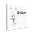 thumbnail image 1 of Stupell Industries Unfollow Hate Phrase Peace Hand Sign Design by Lanie Loreth, 36" x 36", 1 of 1
