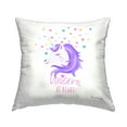 thumbnail image 1 of Stupell Industries Unicorn At Heart Phrase Square Decorative Printed Throw Pillow, 18 x 18, 1 of 4