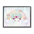 thumbnail image 1 of Stupell Industries Unicorn Eyes Under Floral Rainbow Starry Clouds, 16 x 20, Designed by Maureen Grigs, 1 of 7